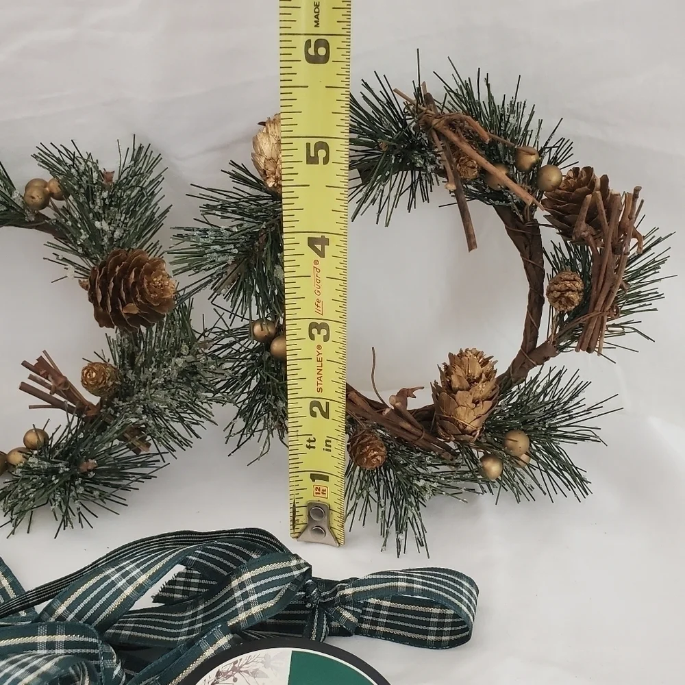 Set Of 2 Vintage Pier 1 Holiday Forest Candle Rings